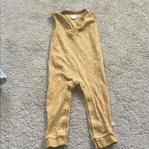 Mustard Yellow Organic Cotton Baby Romper Little Planet